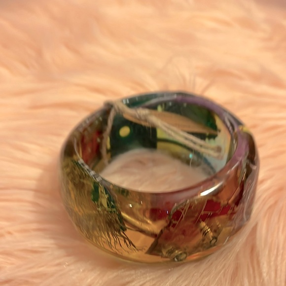 PAGANEuniques Beautiful, Clunky, Resin Bracelet w Computer Parts Encased Inside - Picture 1 of 13